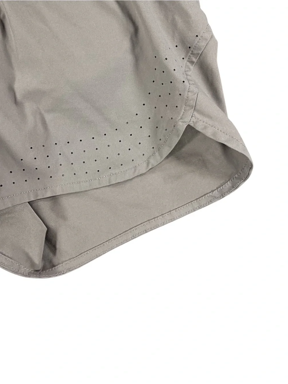 Nike Women's Light Gray Athletic Running Shorts with Perforated Detail Size XS - Picture 3 of 9